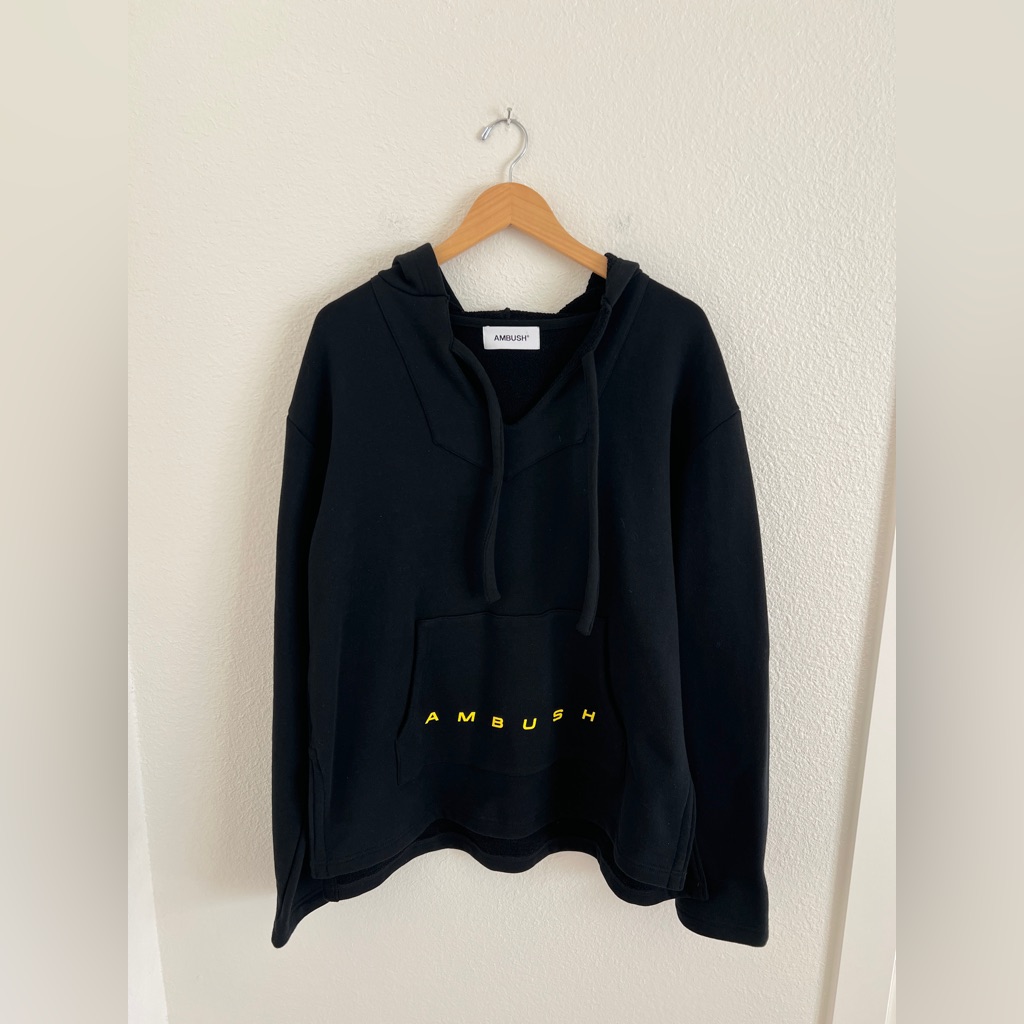 Ambush Black Logo Baja Hoodie / Oversized Men's S